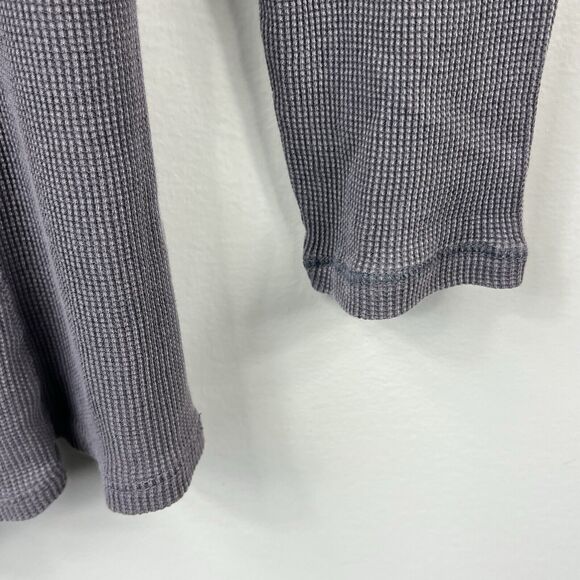 Soft Surroundings Gray Thermal Waffle Knit Cowl Neck Tunic Top Size PM - Picture 8 of 12
